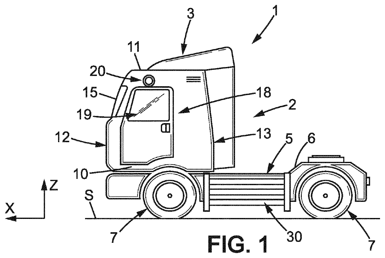 Electrically powered commercial vehicle having a battery structure