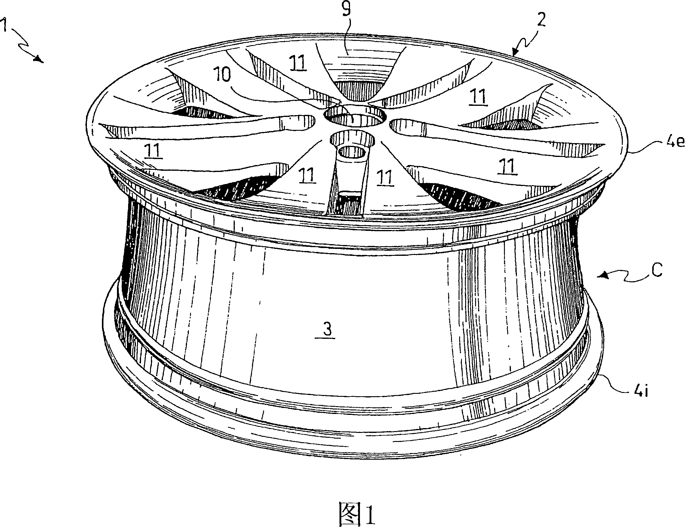 Process for manufacturing a light alloy wheel rim and wheel rim resulting therefrom