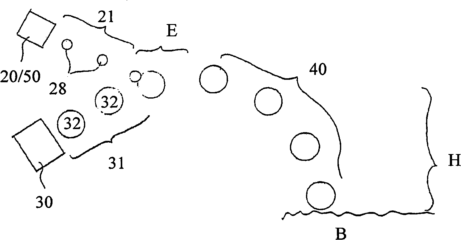 Arrangement, use of an arrangement, device, snow lance and method for producing ice nuclei and artificial snow