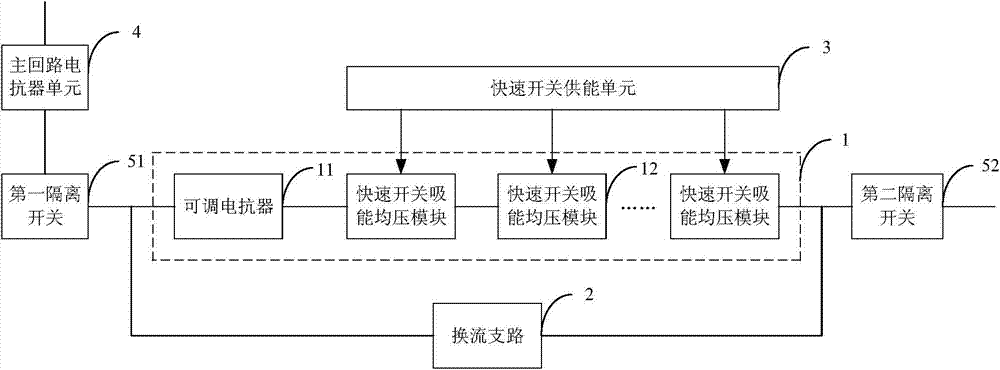 High-voltage direct-current circuit breaker based on rapid repulsion force mechanism and insulating transformer