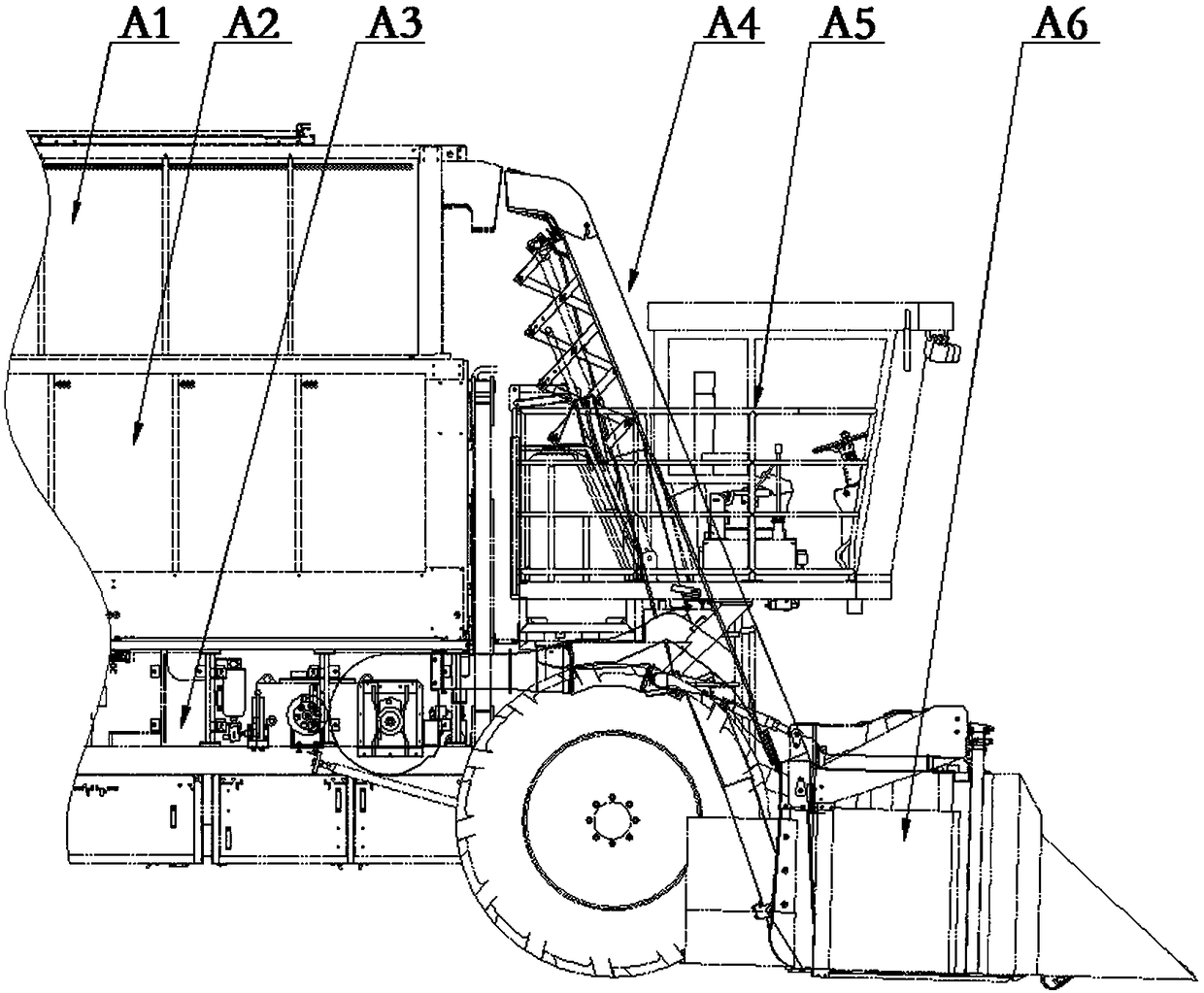 Cotton picker air pipe control mechanism