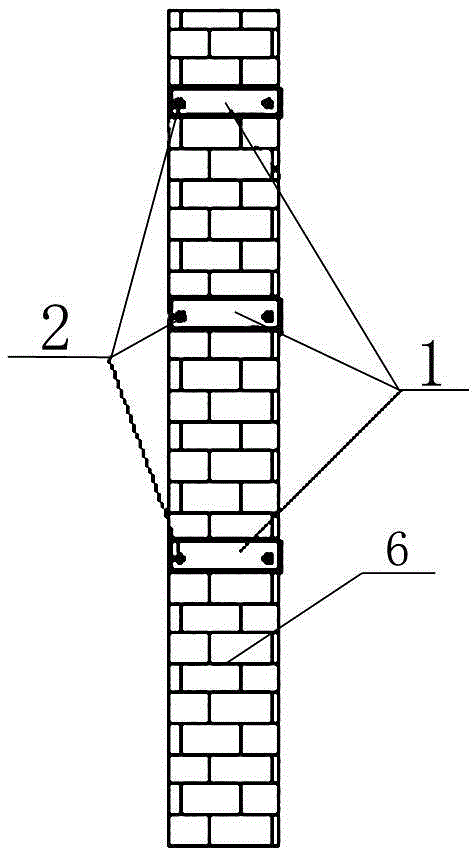 Immature soil coil-filling type traditional folk house wall reinforcing structure and reinforcing method