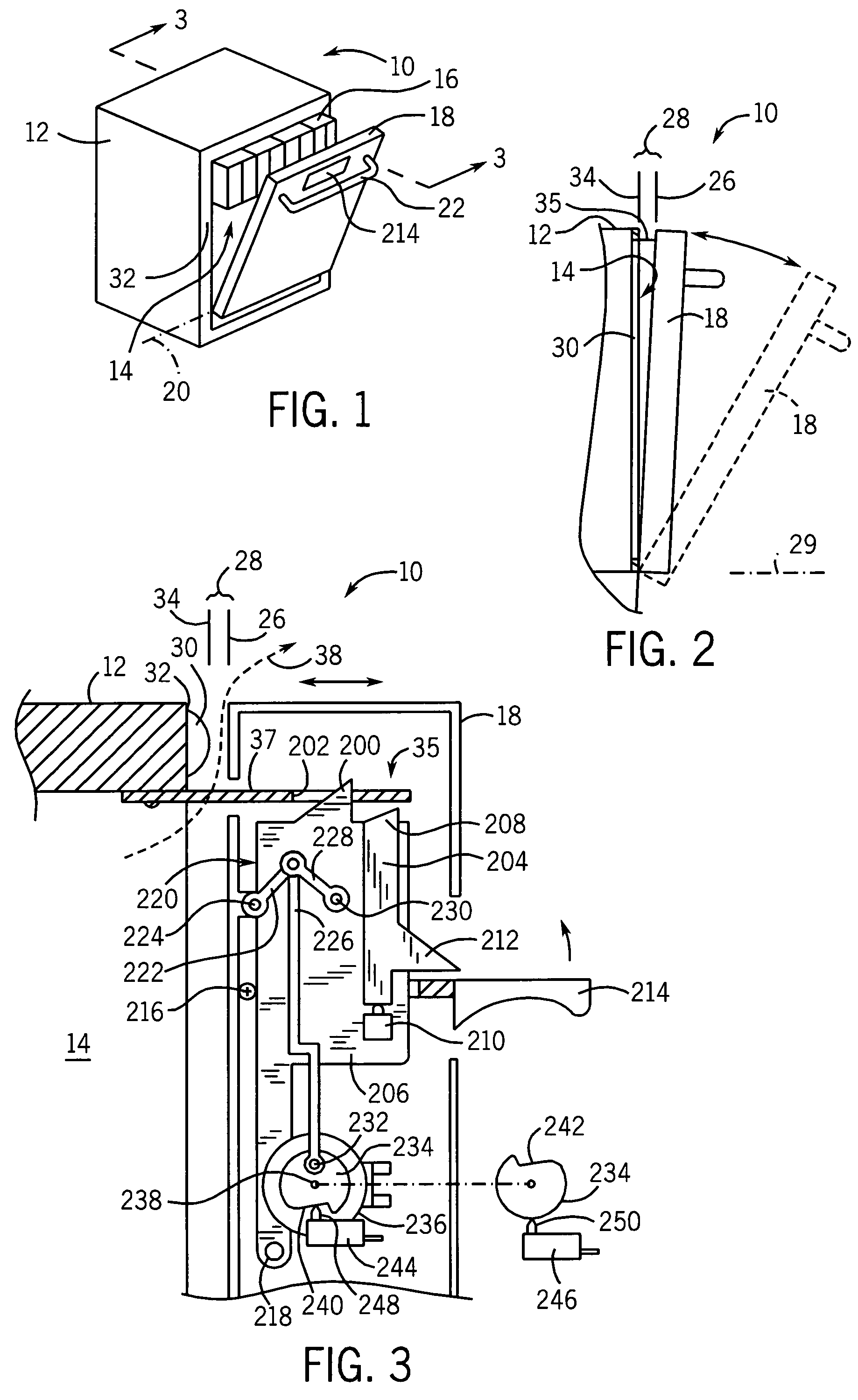 Automatic door for dishwasher