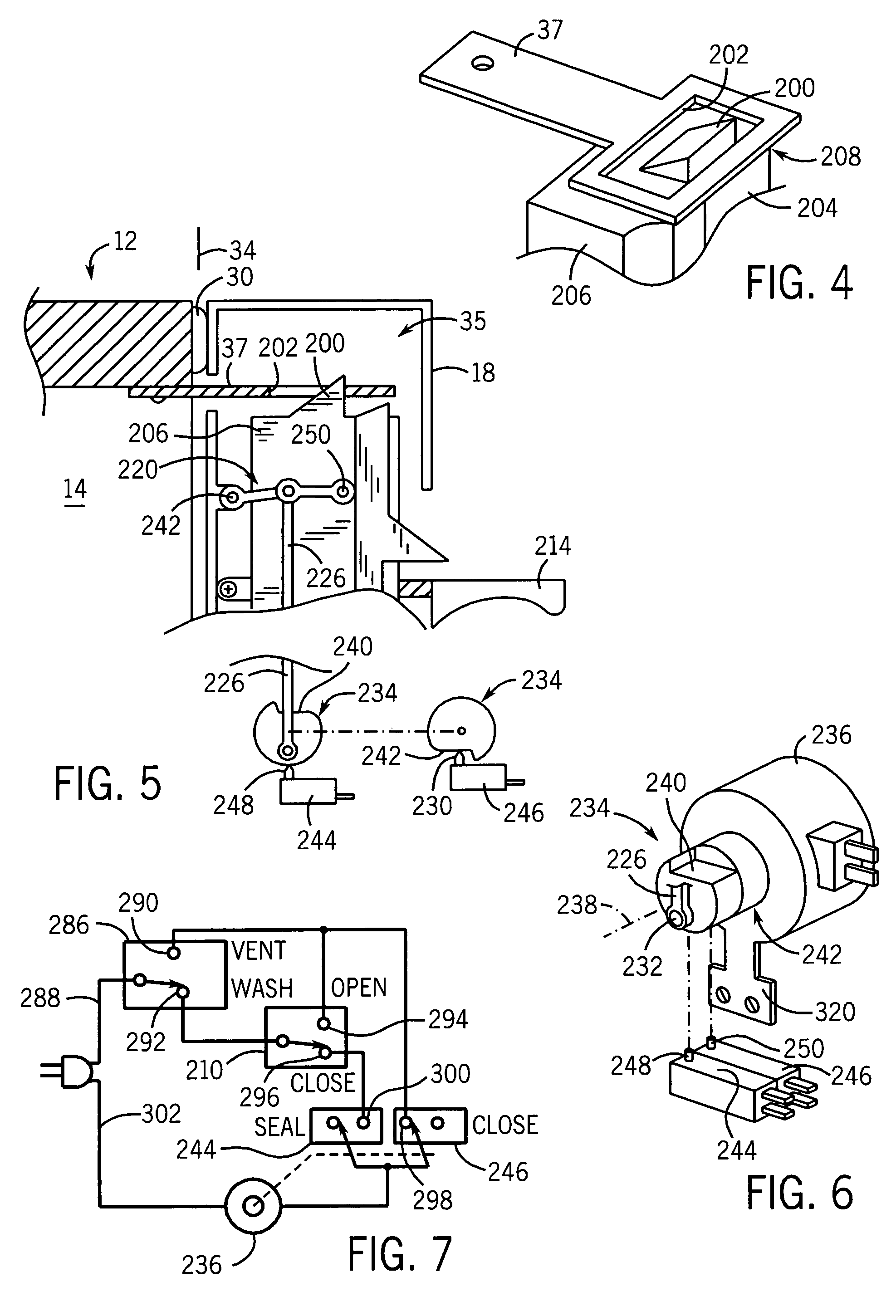 Automatic door for dishwasher