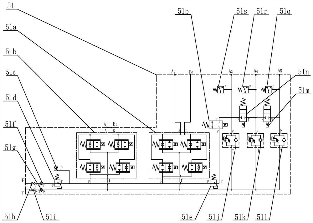 Overturning type elevator hydraulic system based on loading opening independent control