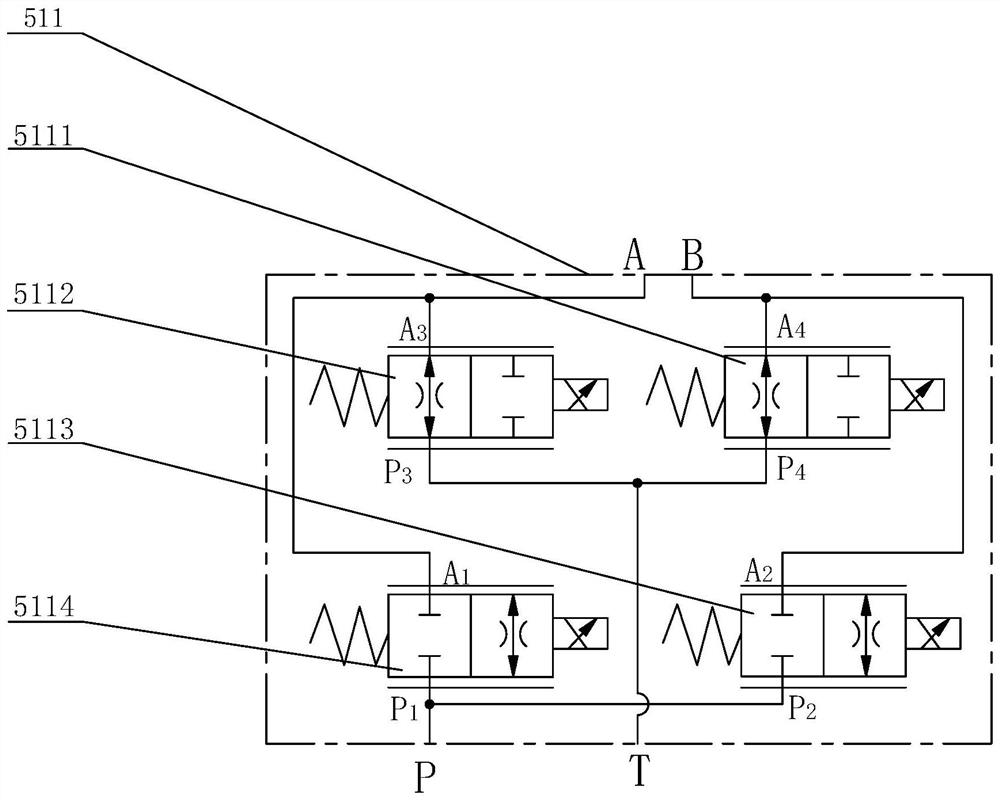 Overturning type elevator hydraulic system based on loading opening independent control