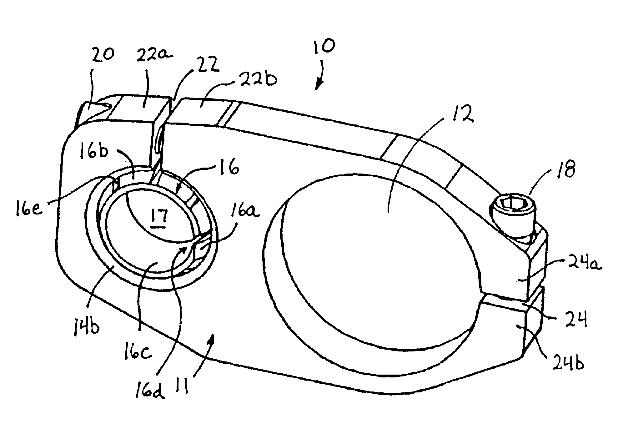 Mounting member with snap in swivel member