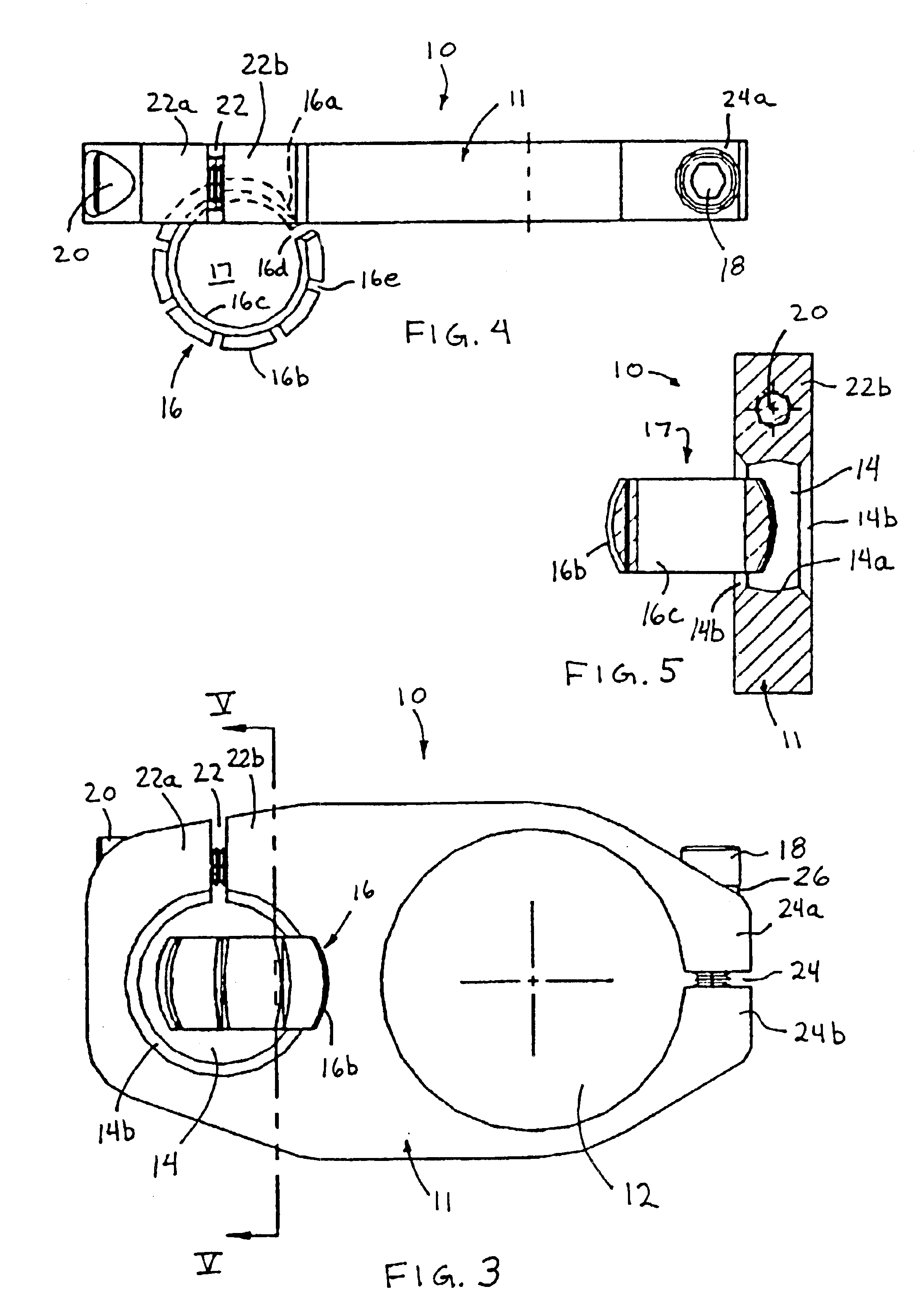 Mounting member with snap in swivel member