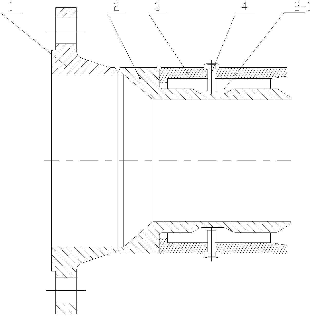 Lining pipe joint of marine oil pipeline