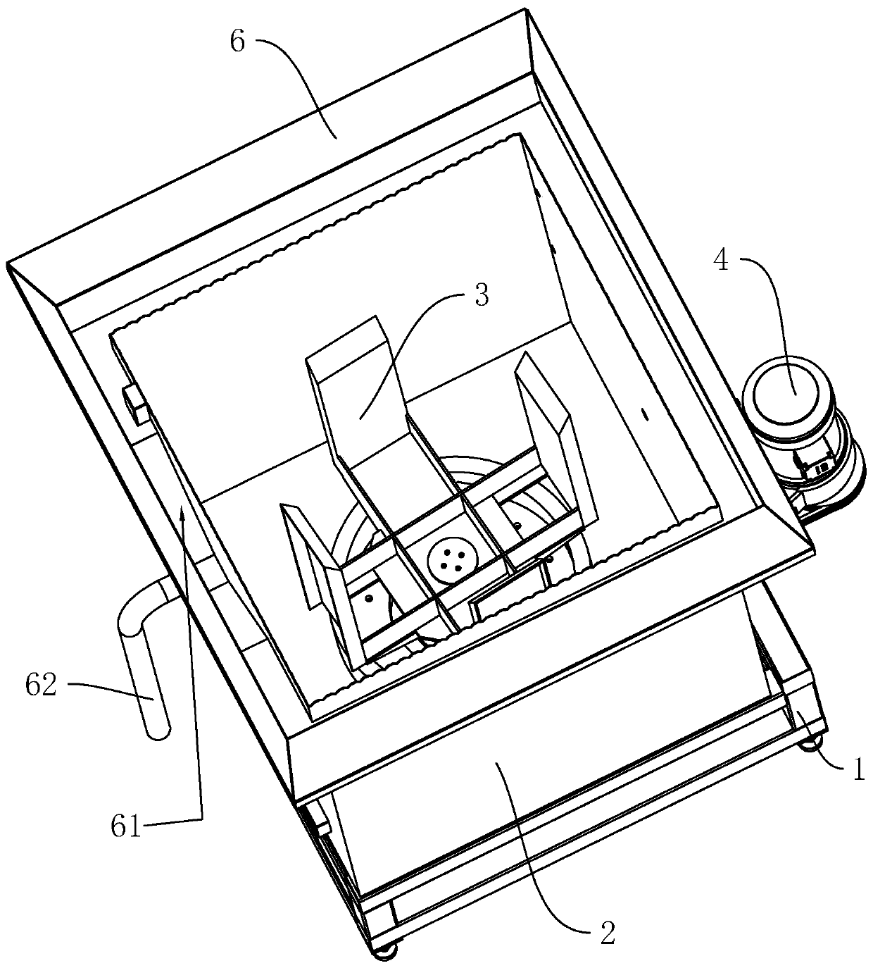 Rotating and throwing integration cleaning machine