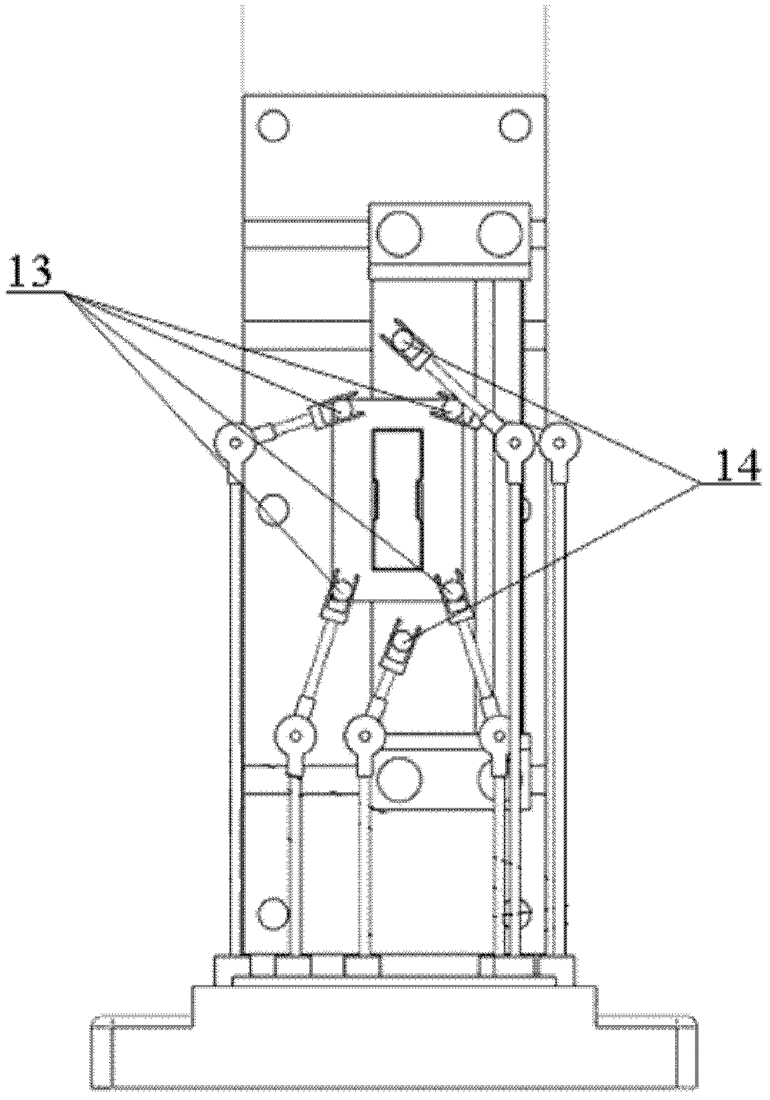 System for testing comprehensive performance of beam column nodes of goods shelf