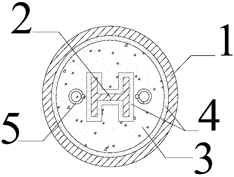 A semi-prefabricated steel tube concrete column with built-in high-strength steel and its preparation method