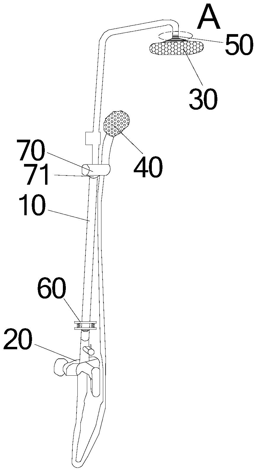 Rain shower combination comprising two water outlets