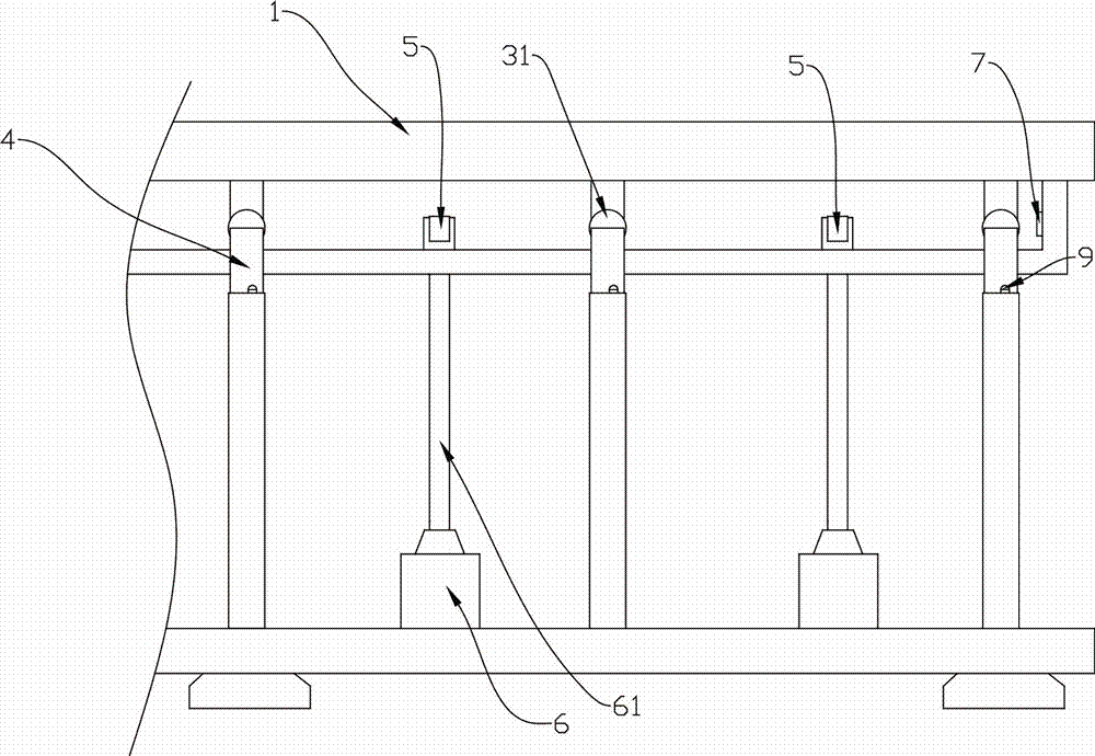 An automatic material receiving rack for a pipe straightening machine