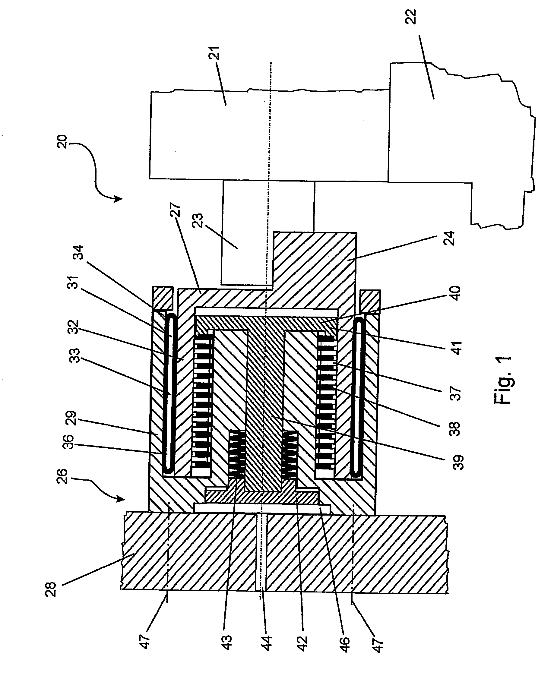 Methods for setting the contact pressure of a displaceably mounted roller