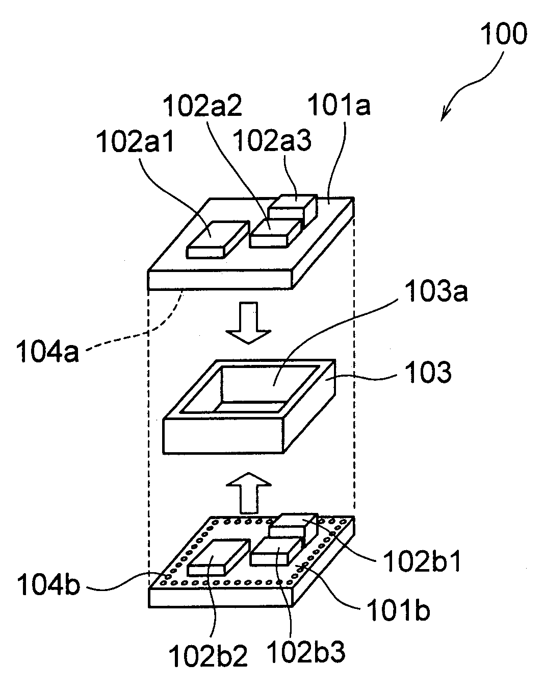 Stacked mounting structure