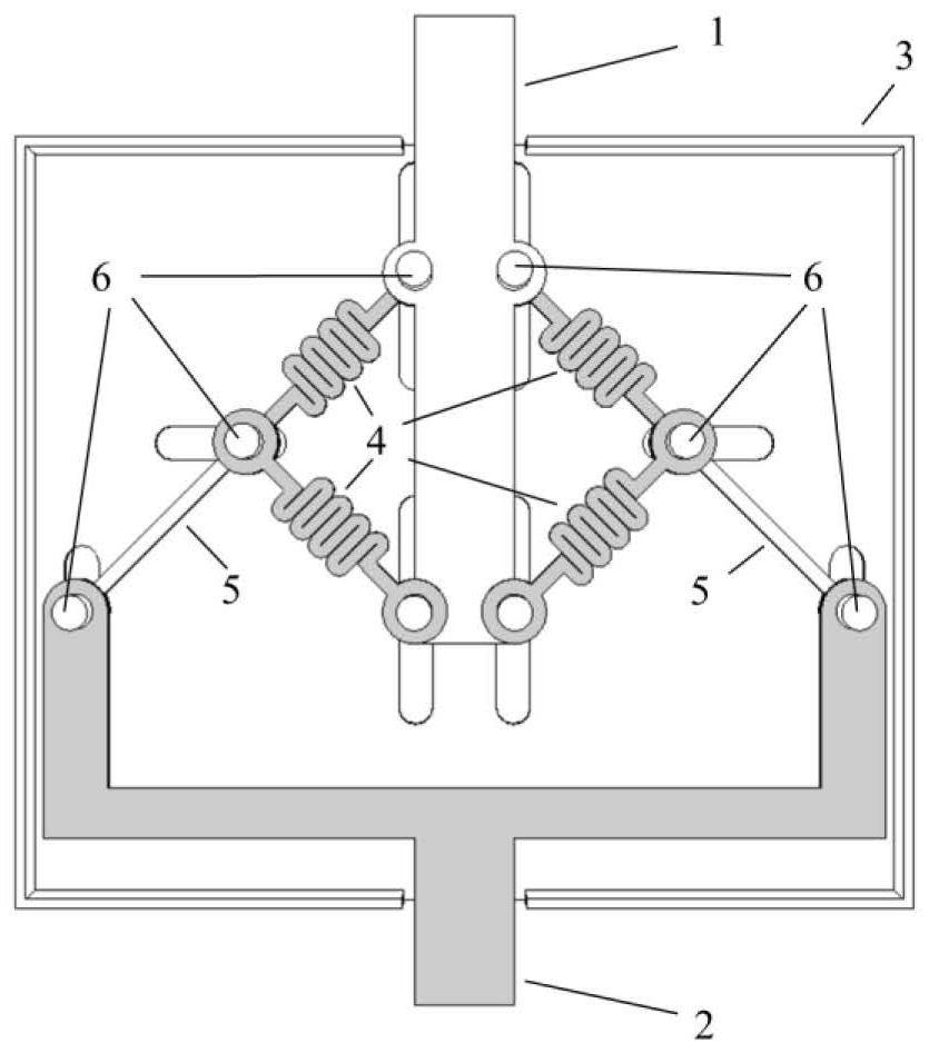 Displacement rectification and displacement signal unidirectional transmission mechanical diode element