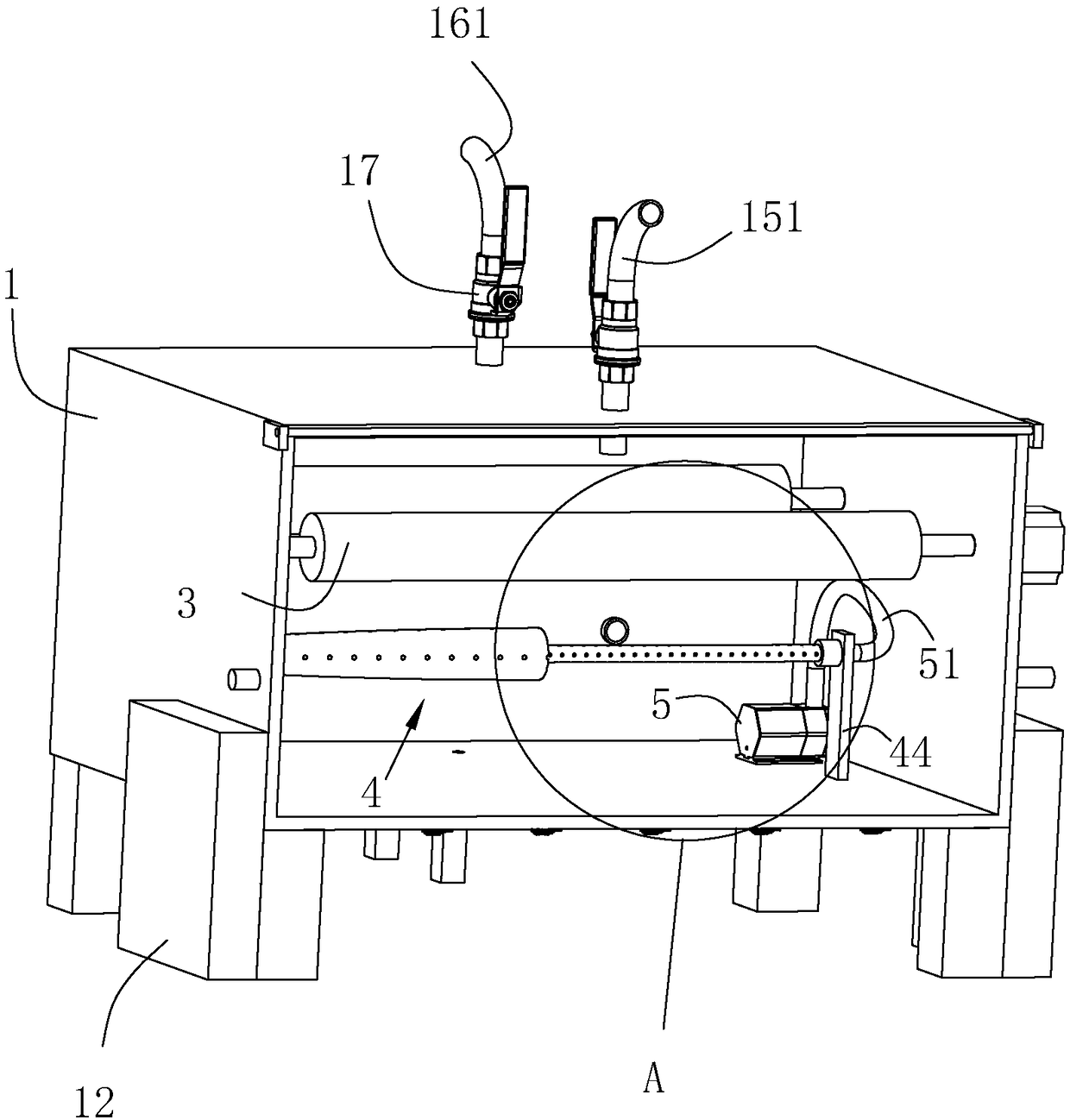 Cloth dyeing device and cloth dyeing method utilizing device