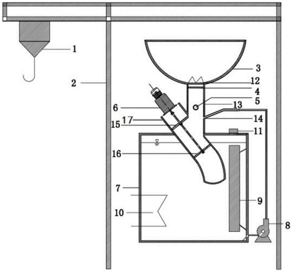 Powder unloading and quick dissolution integrated device for ton bag