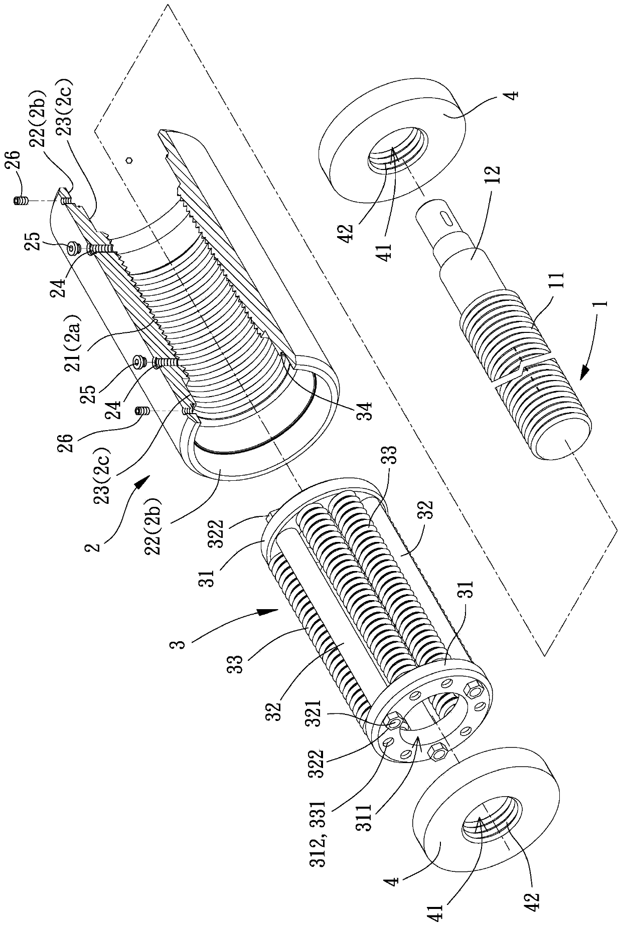 Planetary screw and toolroom machine with planetary screw