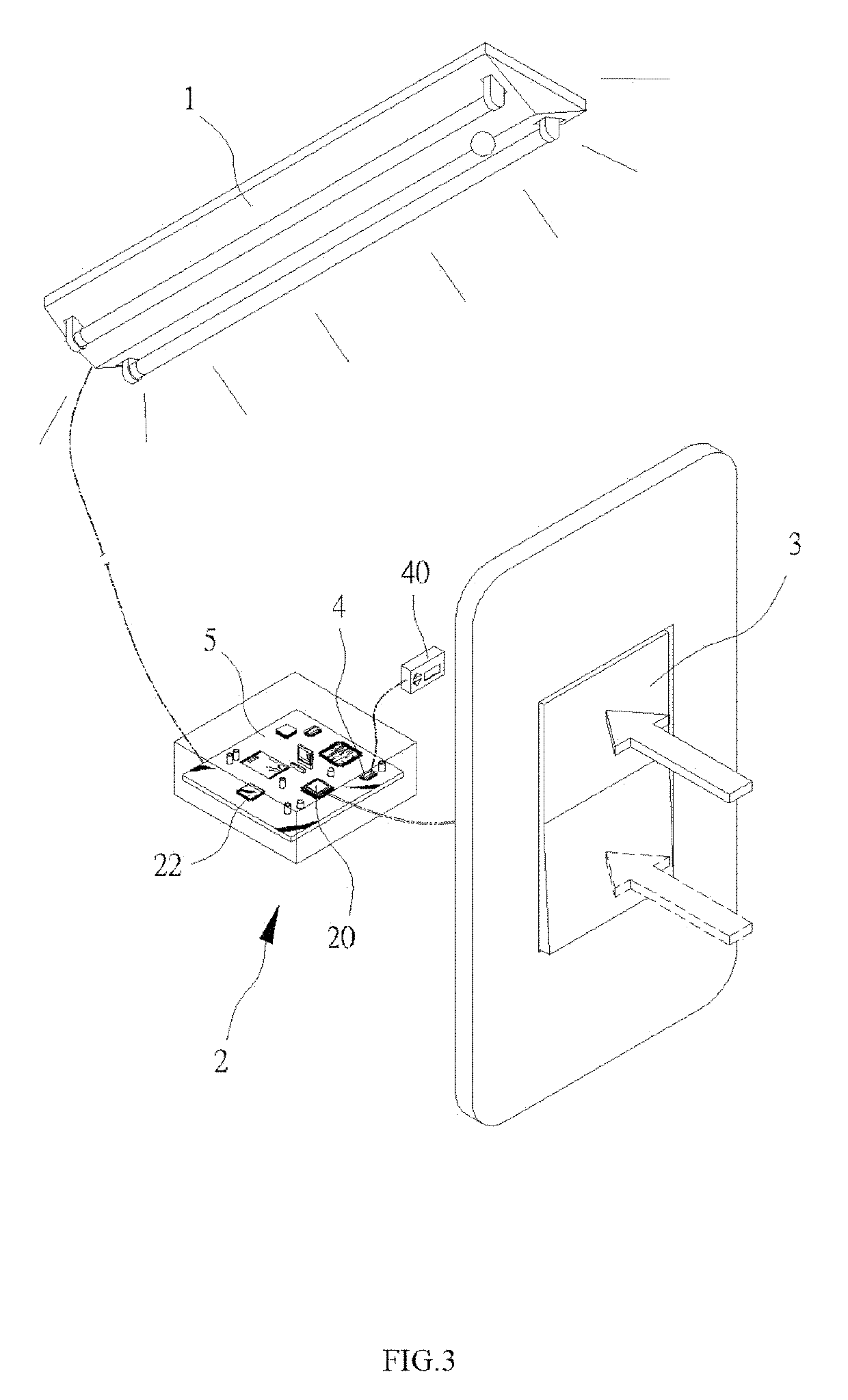 Control set for adjusting light source