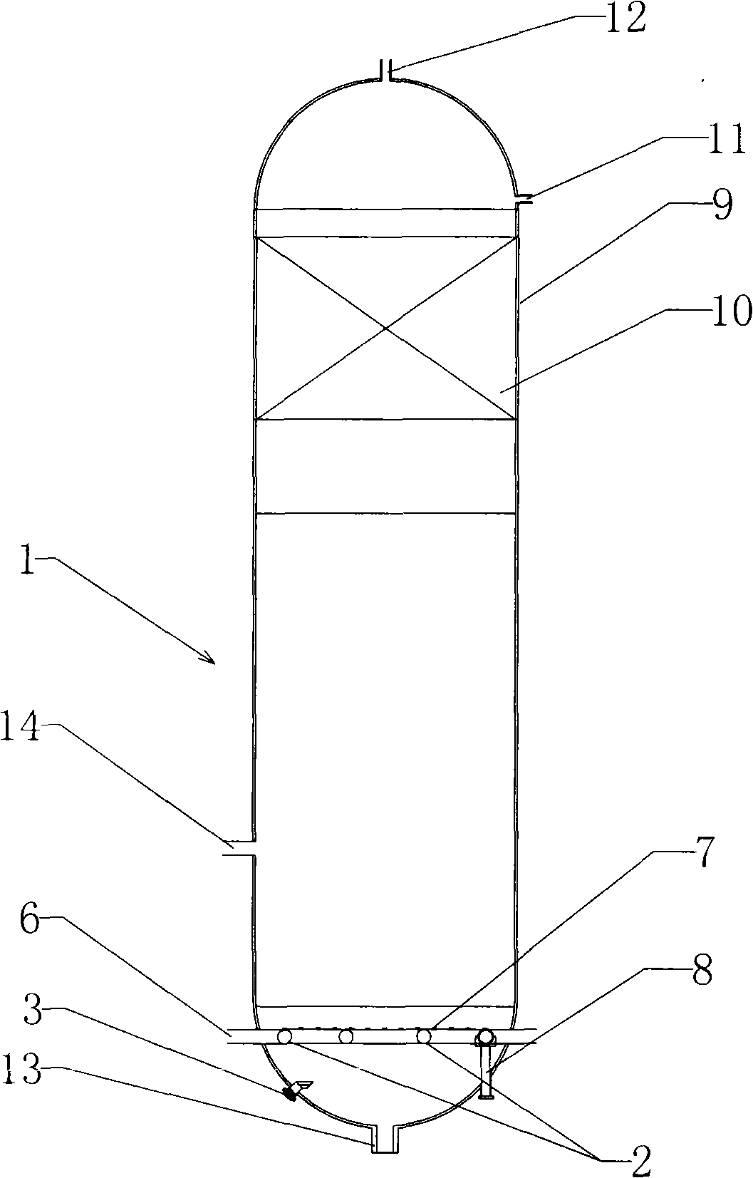 PX oxidation reactor for producing terephthalic acid