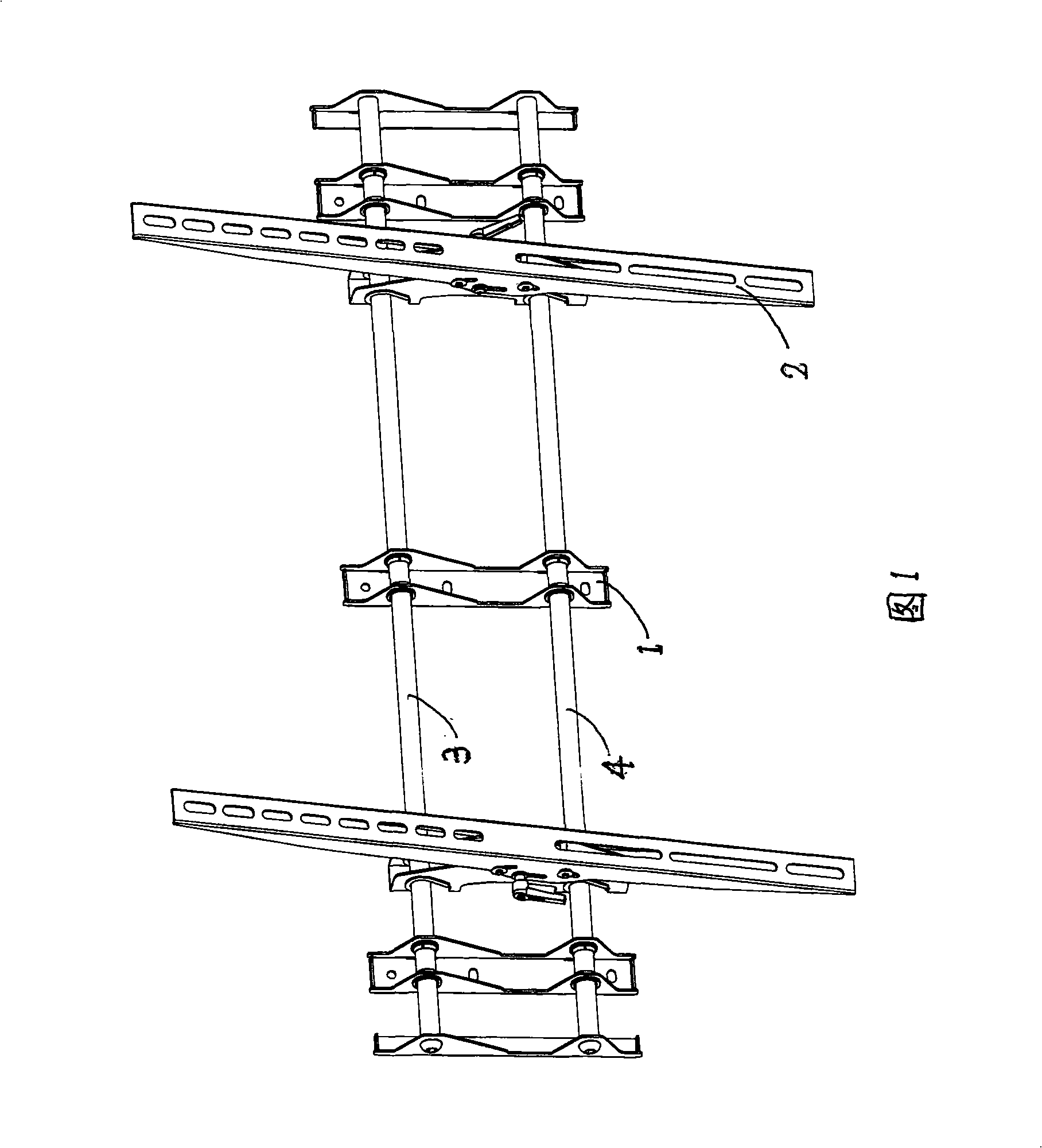 Wall-hanging flat-panel display bracket