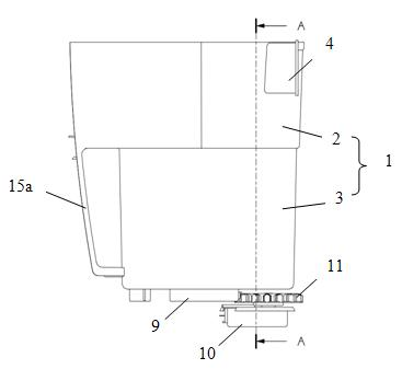 Eccentric gear driving structure of compressing plate in dust collection drum