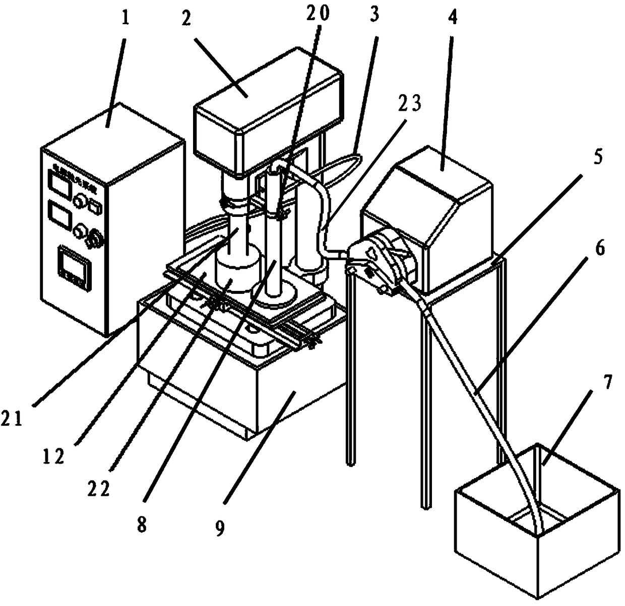 Device for carrying out combined machining on plane by electrolytic magnetic force