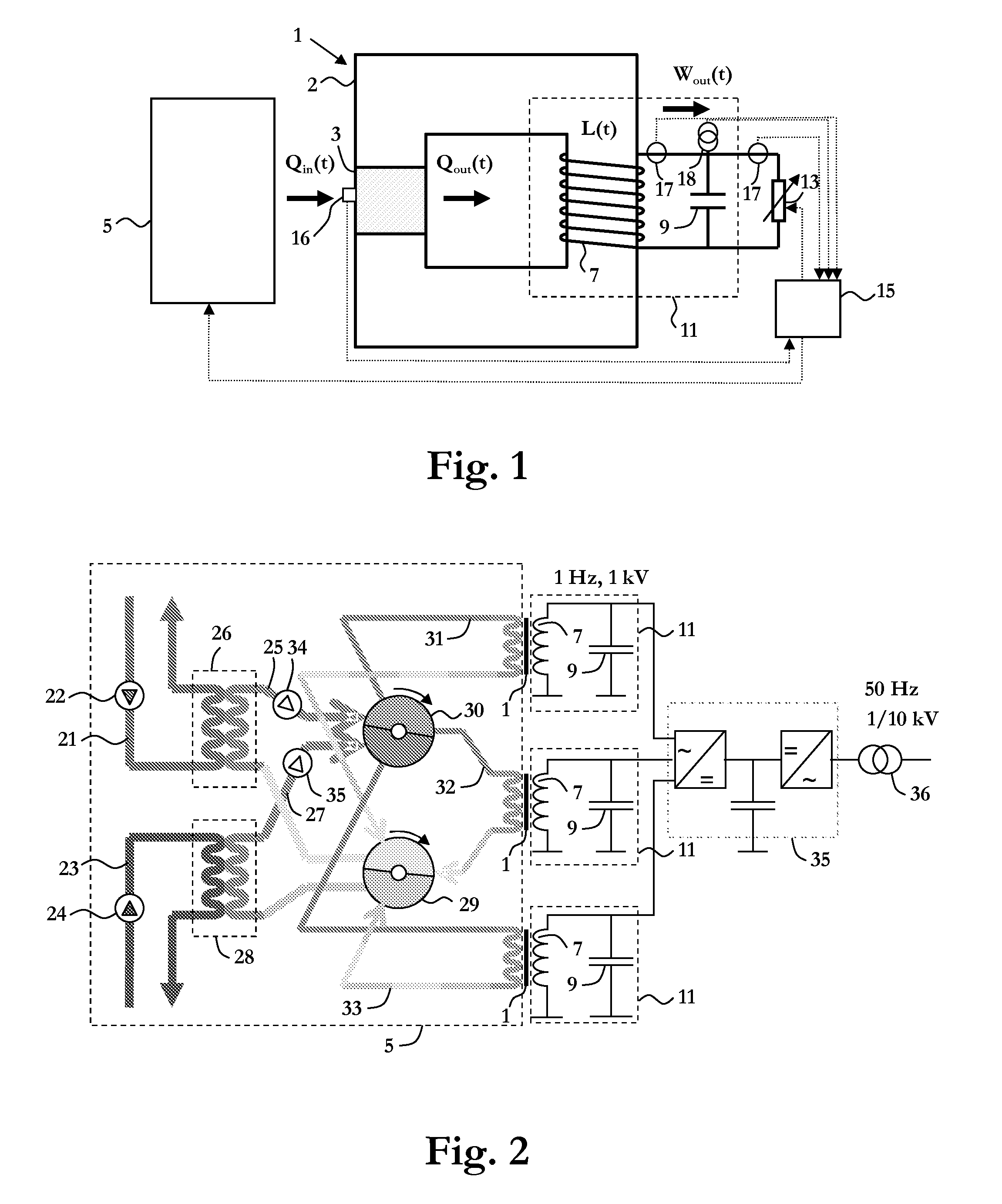 Device and method for converting energy