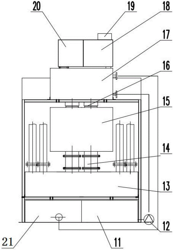 Magnetization cracking device with stirring mechanism