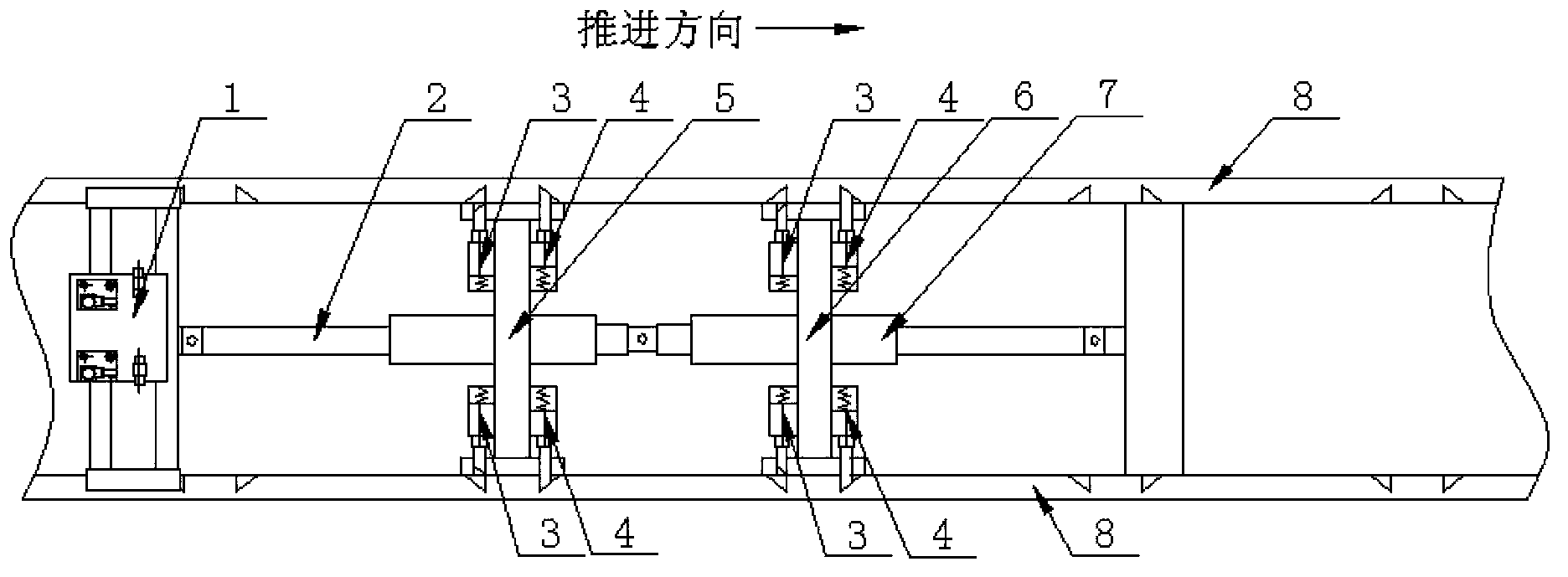 Multi-cylinder continuous propulsion system