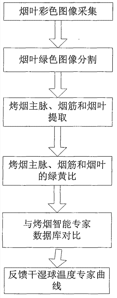 Densification tobacco flue-cure dry-wet bulb temperature automatic control technique based on tobacco image processing