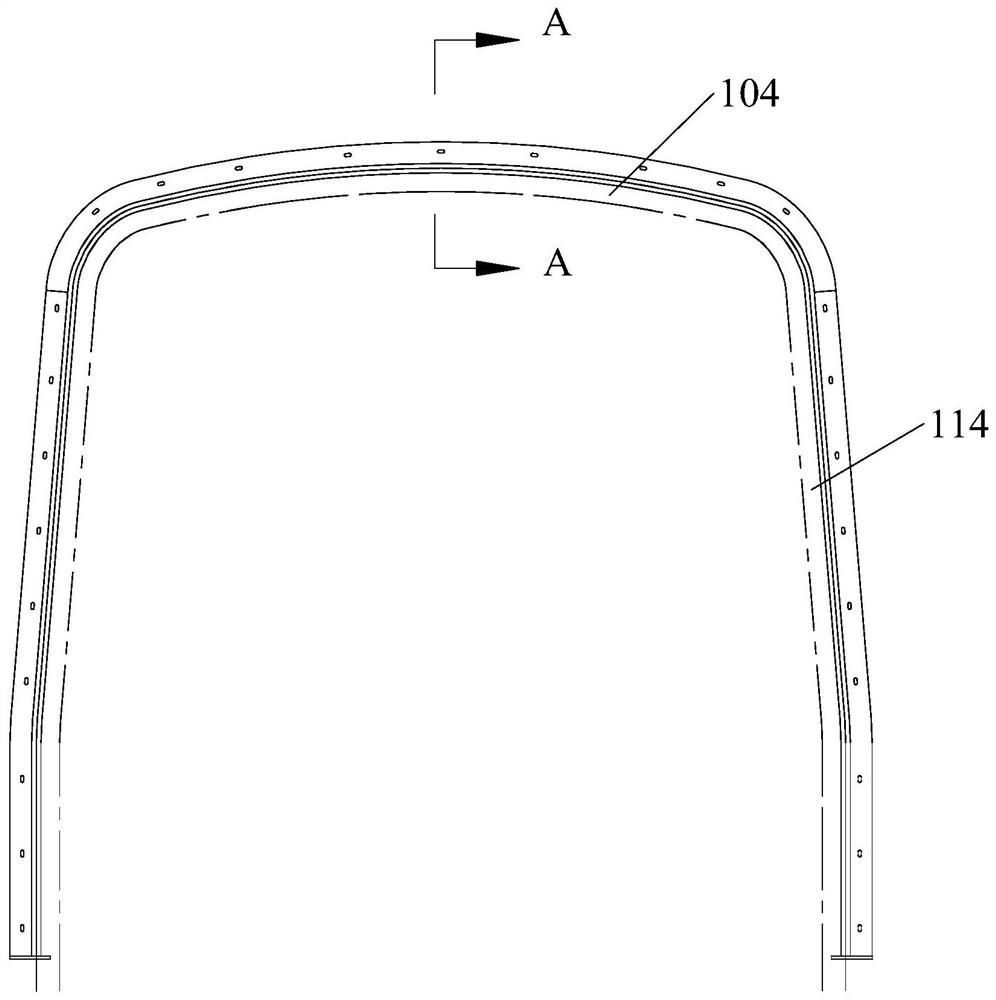 Cab framework, cab and rail vehicle