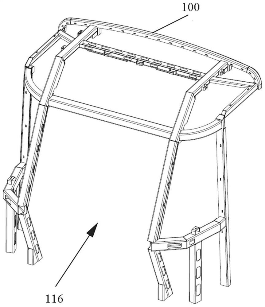 Cab framework, cab and rail vehicle