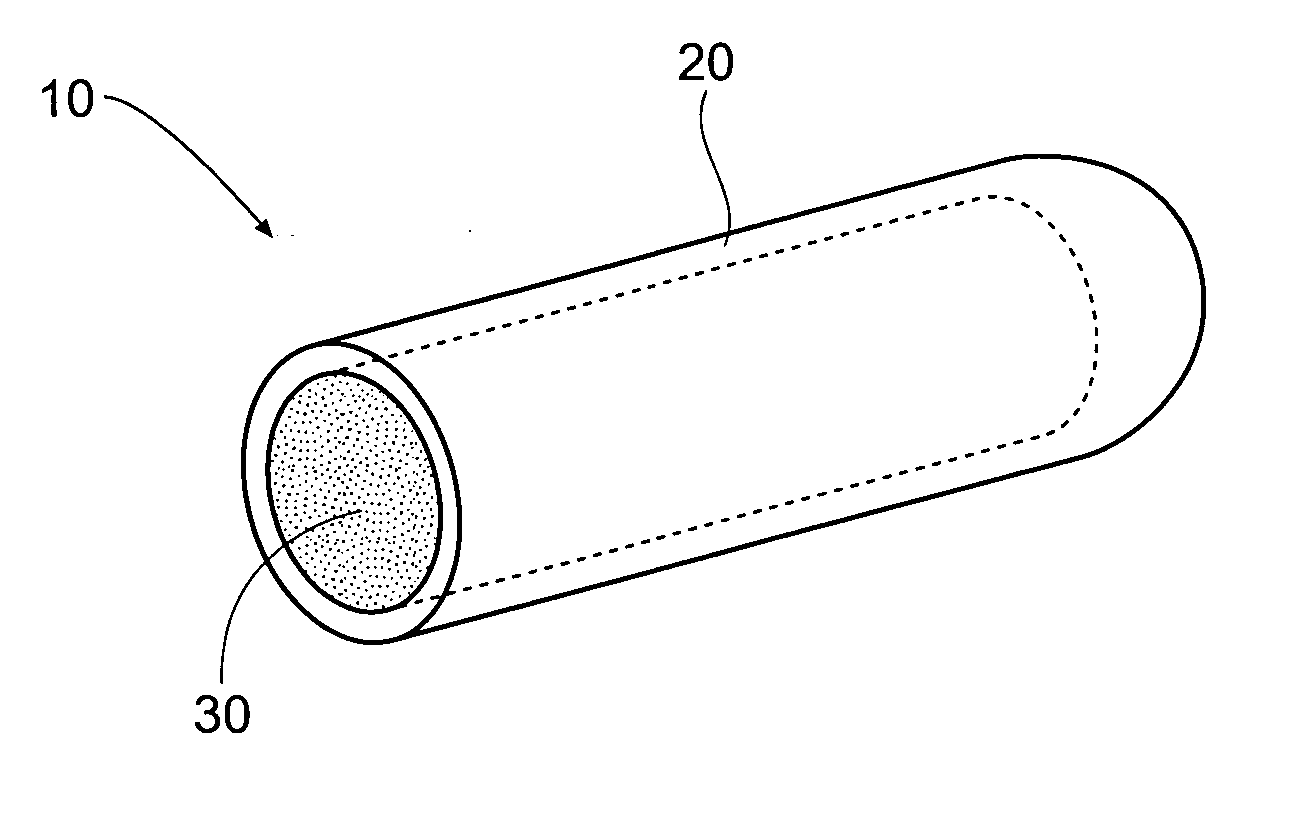 Coated writing apparatus