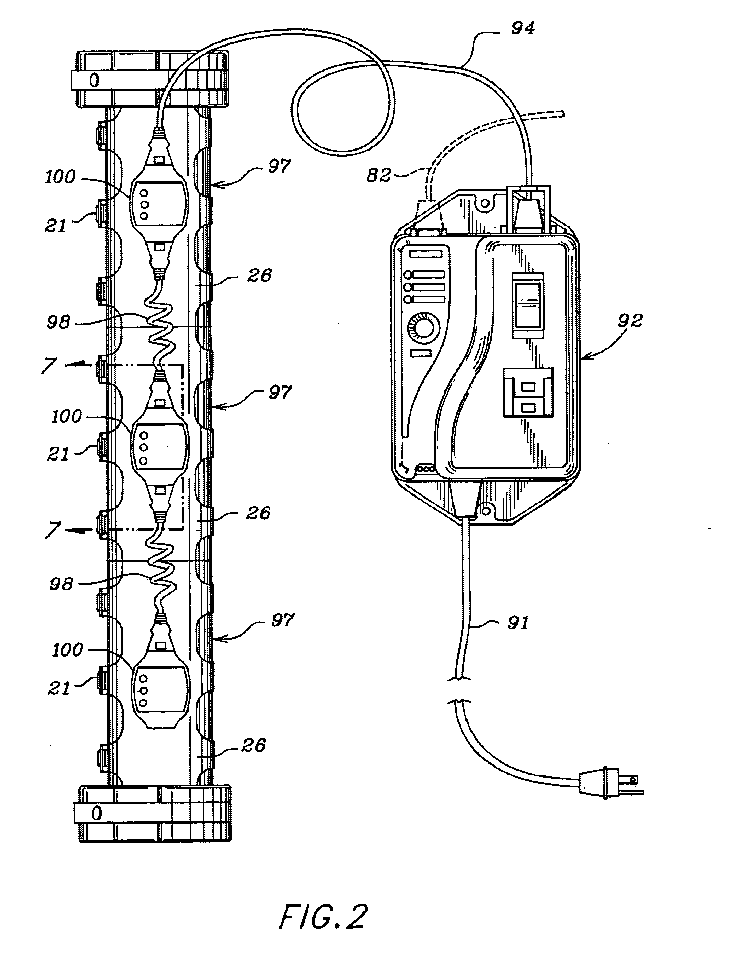 Heater control system with combination modular and daisy chained connectivity and optimum allocation of functions between base unit and local controller modules