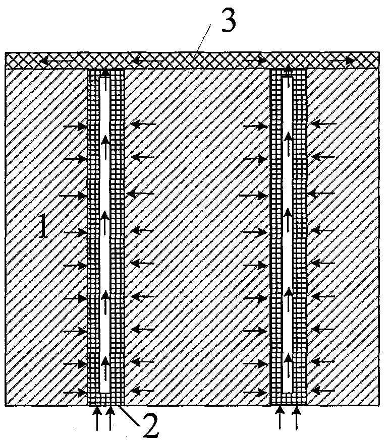 Method for performing foundation treatment by using permeable concrete pipe piles