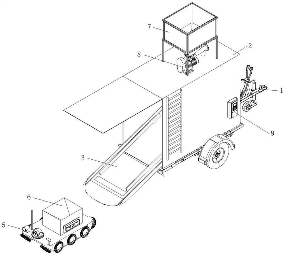 Pond feeding device for aquaculture