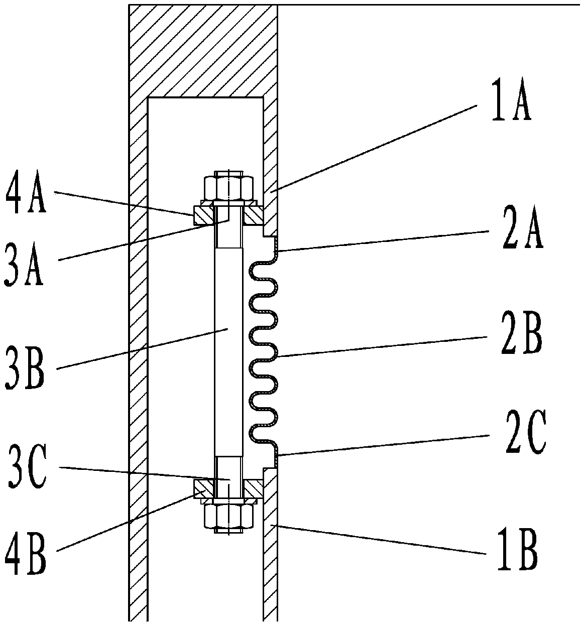 Inner side wall structure of vertical low-temperature container and vertical low-temperature container