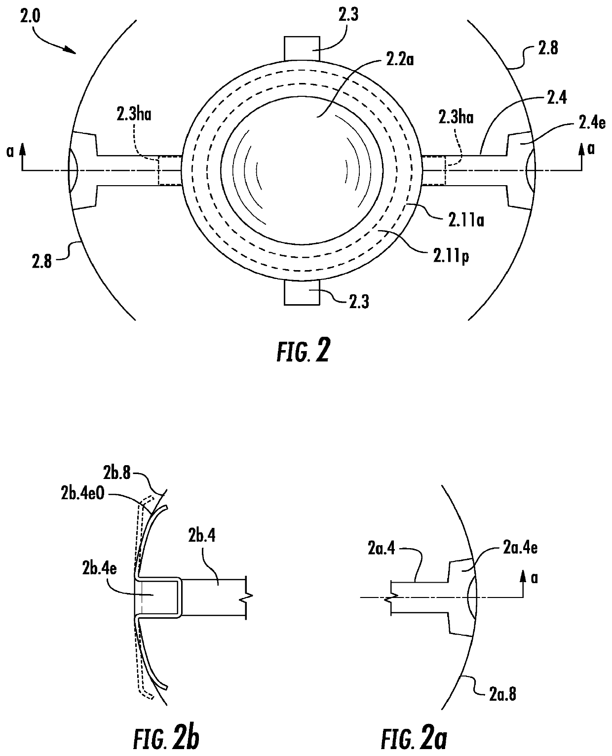 Bifurcated Haptic Aligner-Actuators for Accommodative Intraocular Lenses and Exemplary Aiols Aligned and Actuated Thereby