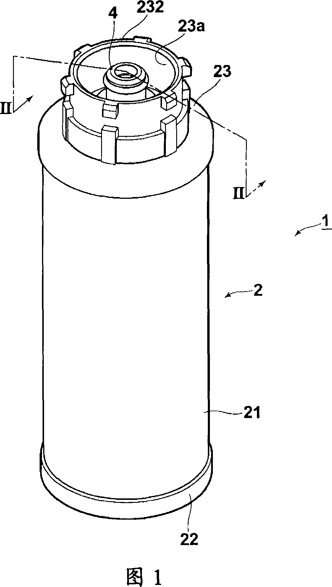 Fuel container for fuel cell