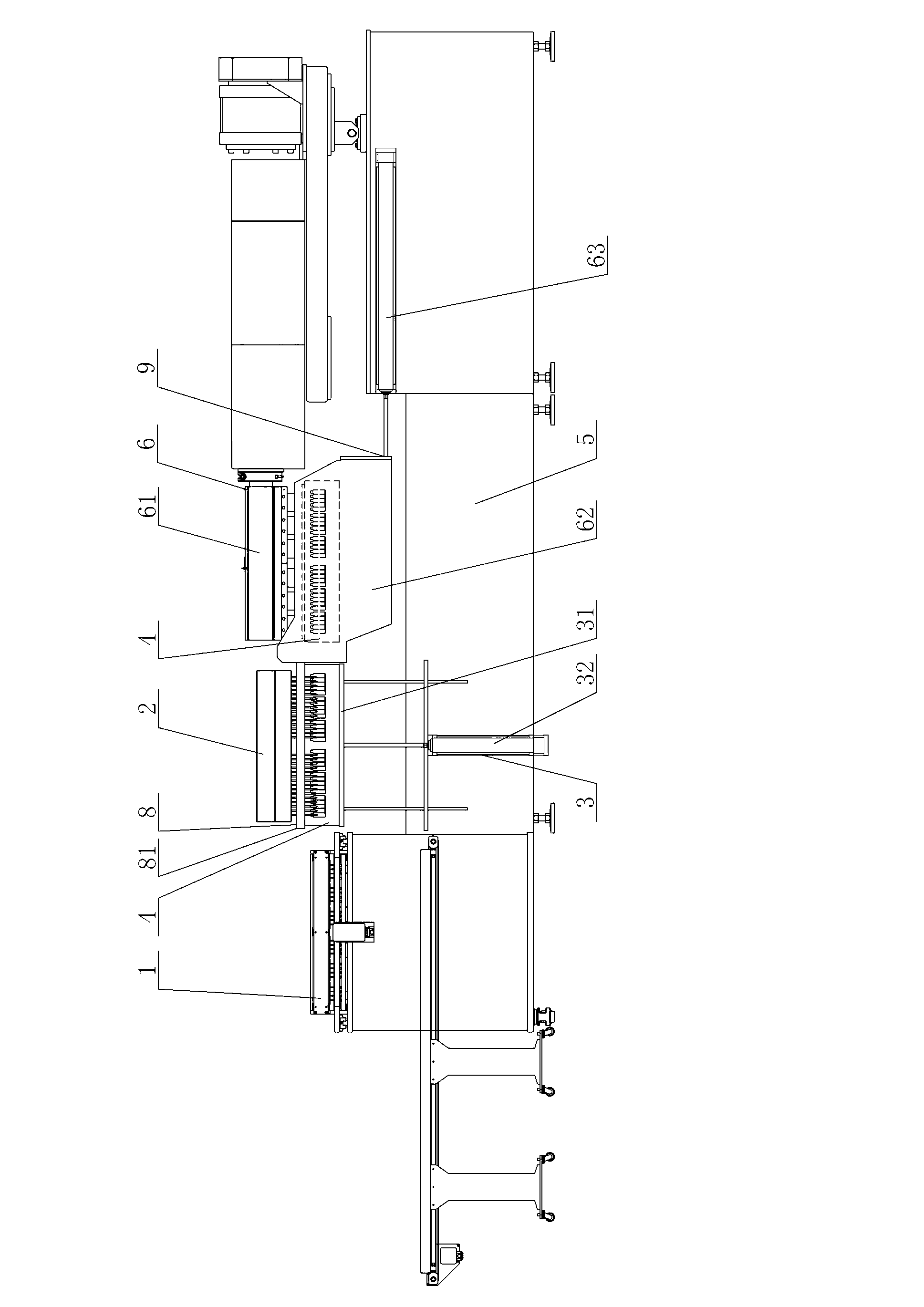 Blowing, filling and sealing integrated machine for plastic ampoule