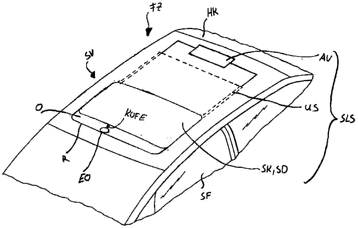 Closing device for a vehicle