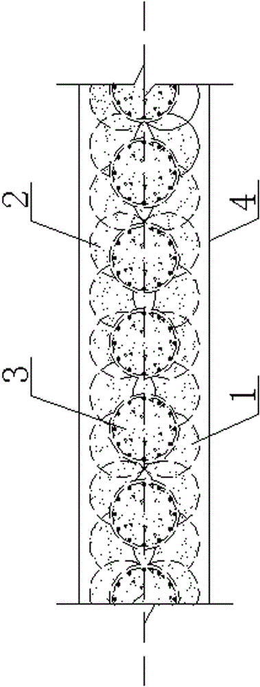 Combined pile supporting structure in deep and thick peat soil layer