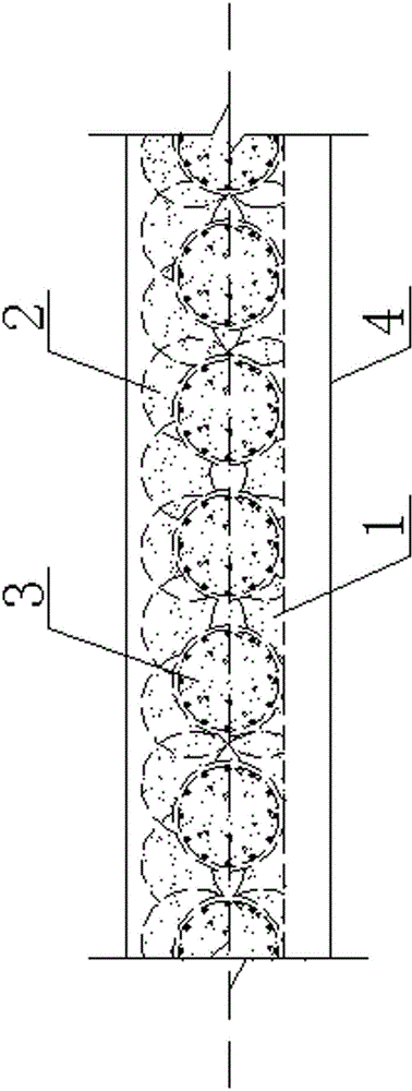 Combined pile supporting structure in deep and thick peat soil layer