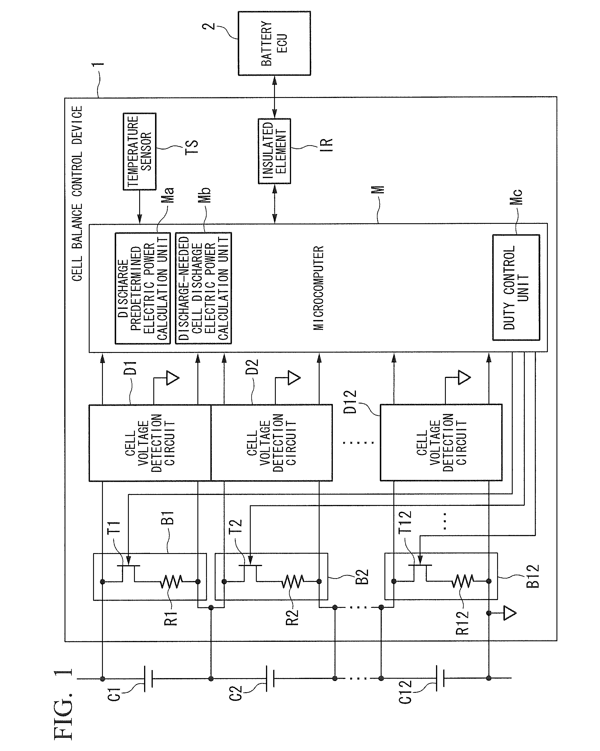 Cell balance control device