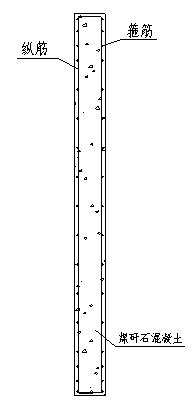 Prefabricated coal gangue concrete hollow shear wallboard