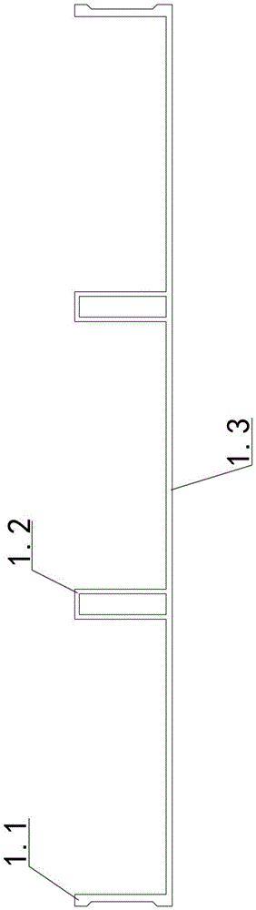 Aluminum alloy formwork rectangular-section profile and unit formwork structure of aluminum alloy formwork