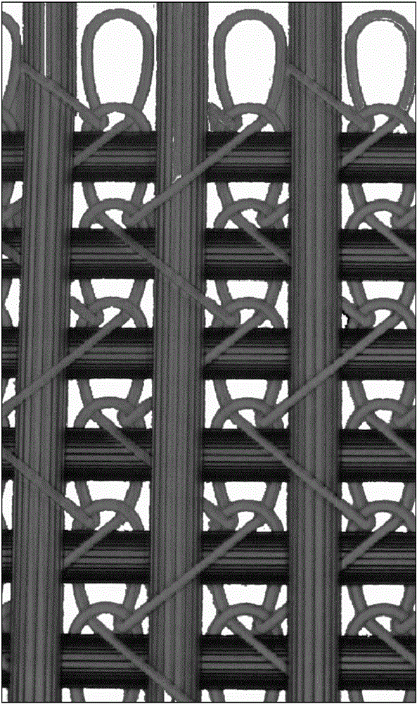 Three-layer knitted composite fabric and production technology thereof